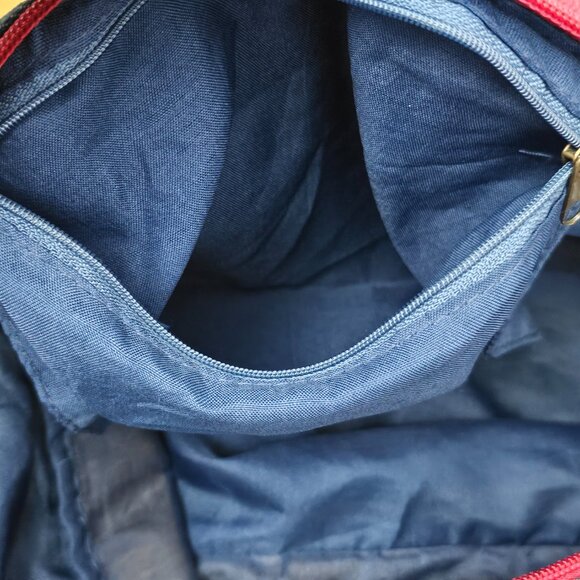 Disney Vintage 90's Expandable Duffle Cotton Denim Leather Weekend Bag & Hat - Picture 5 of 15